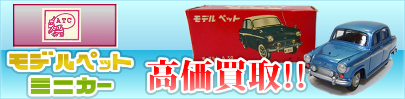 モデルペット|MODEL PET の画像。青いミニカーやロゴが見えている。
