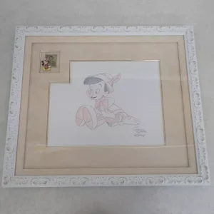 Disney 原画 ピノキオ 額装 ピンズ付