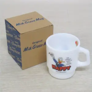 Disney ディズニー Fire King ファイヤーキング ミルクグラスマグ 2011 ドナルド 1