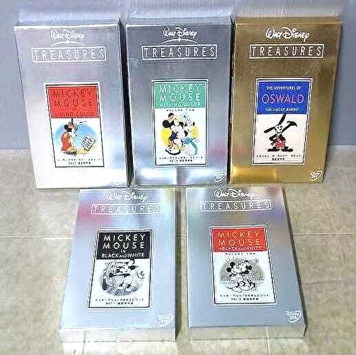 （縦修正）ディズニー 限定保存版 DVD 5点セット ミッキーマウス カラー・エピソードB＆Wエピソードオズワルド・ザ・ラッキー・ラビット