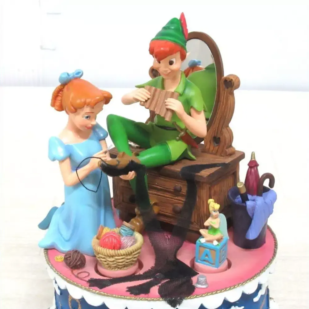 ディズニーストア ピーターパン オルゴール フィギュア ウエンディ ティンカーベル