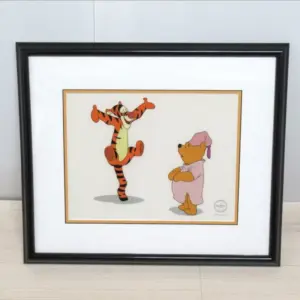 ディズニー くまのプーさん セル画 BOUNCING BACK TO BED プーさん＆ティガー
