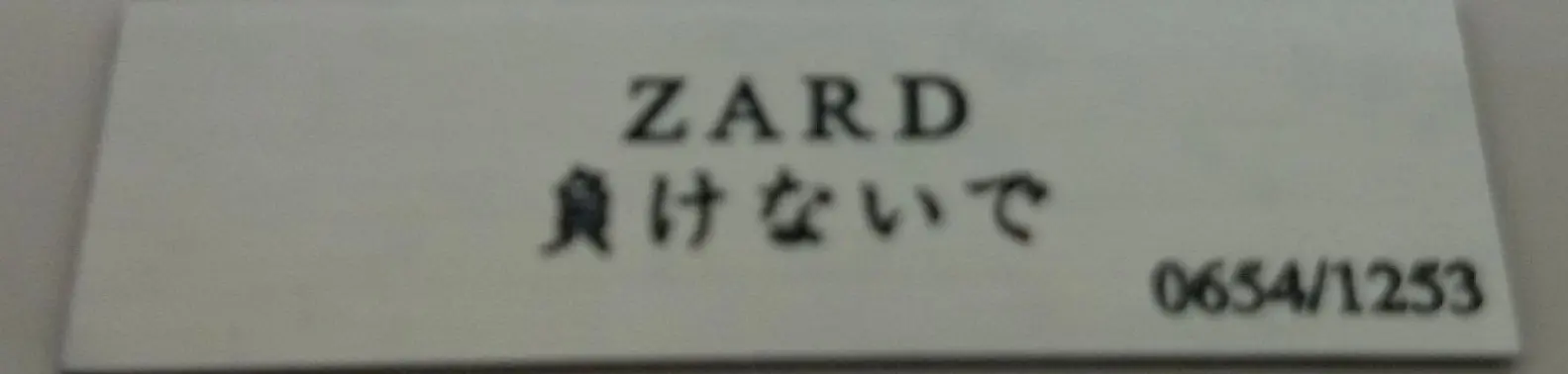 ZARD 負けないで　歌詞直筆歌詞額装　シリアルナンバー