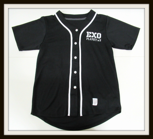 EXO ベッキョン ベースボールユニフォーム 公式 黒 Mサイズ
