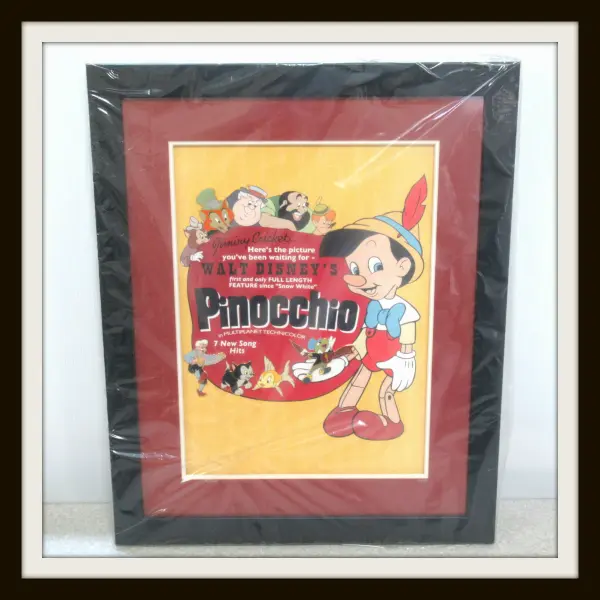 100枚限定 ピノキオ65周年ピンフレーム 額 ディズニーストア ピンバッジ　買取 良盤ディスク