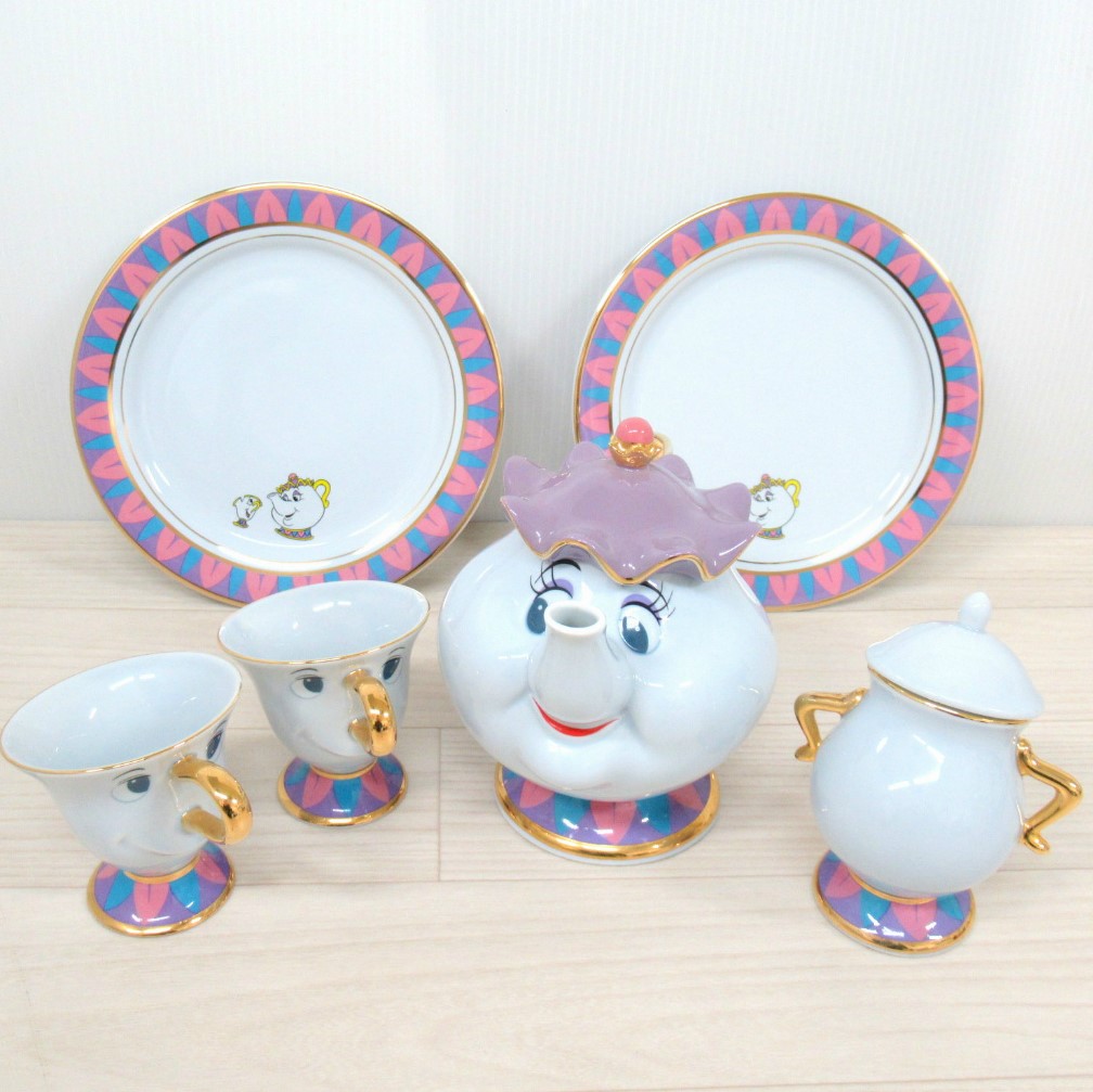 東京ディズニーリゾート限定 ポット夫人 チップ ティーセット