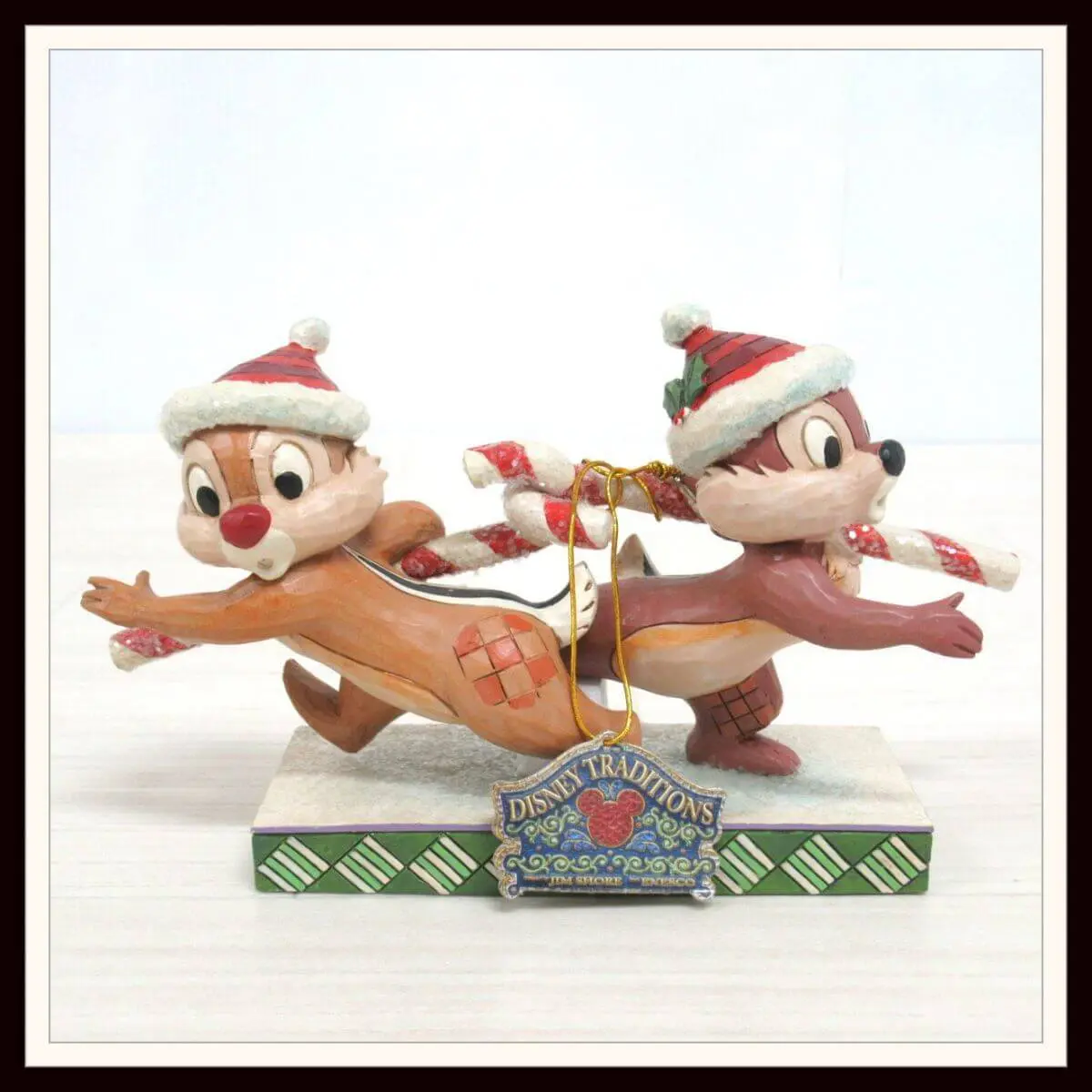 ディズニートラディション ジムショア チップ&デール【Christmas Chip & Dale Candy Cane Caper】フィギュア クリスマス