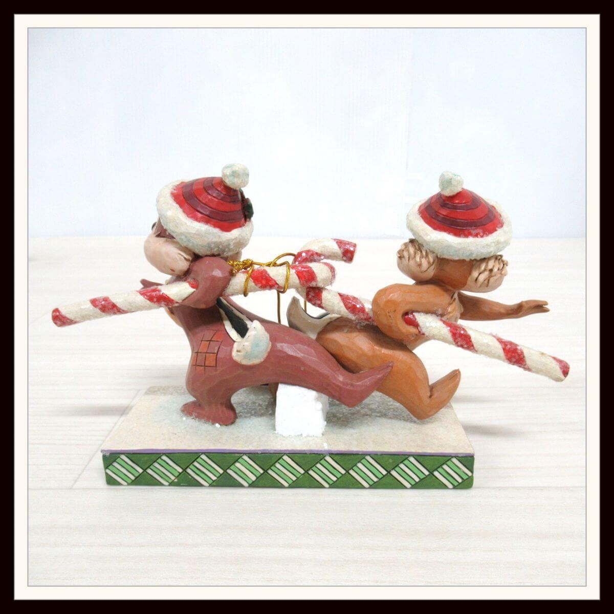 ディズニートラディション ジムショア チップ&デール【Christmas Chip & Dale Candy Cane Caper】フィギュア クリスマス