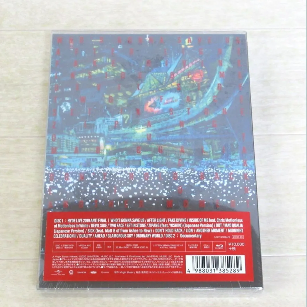 HYDE LIVE 2019 ANTI FINAL 初回限定盤 Blu-rayを千葉県浦安市のお客様よりお譲りいただきました！