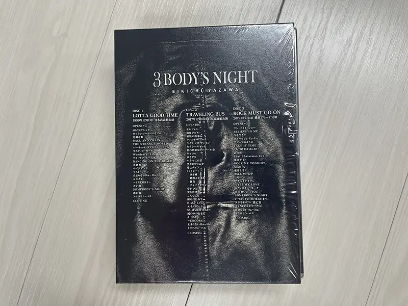矢沢永吉『3 BODY'S NIGHT』DVD-BOX　パッケージ背面