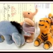 シュタイフ社 プーさんの仲間たち ウィニー・ザ・プー ミニチュアセット（Tigger , Eeyore , Piglet miniatures set）2002年 5000個限定