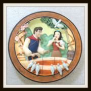 ディズニー 白雪姫 3Dプレート 絵皿 壁掛け レリーフプレート 限定 買取 三月うさぎの森 ディズニーグッズ