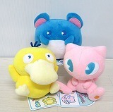 ポケモンセンター製ぬいぐるみサイコソーダリフレッシュコダック・マリル・ミュウ