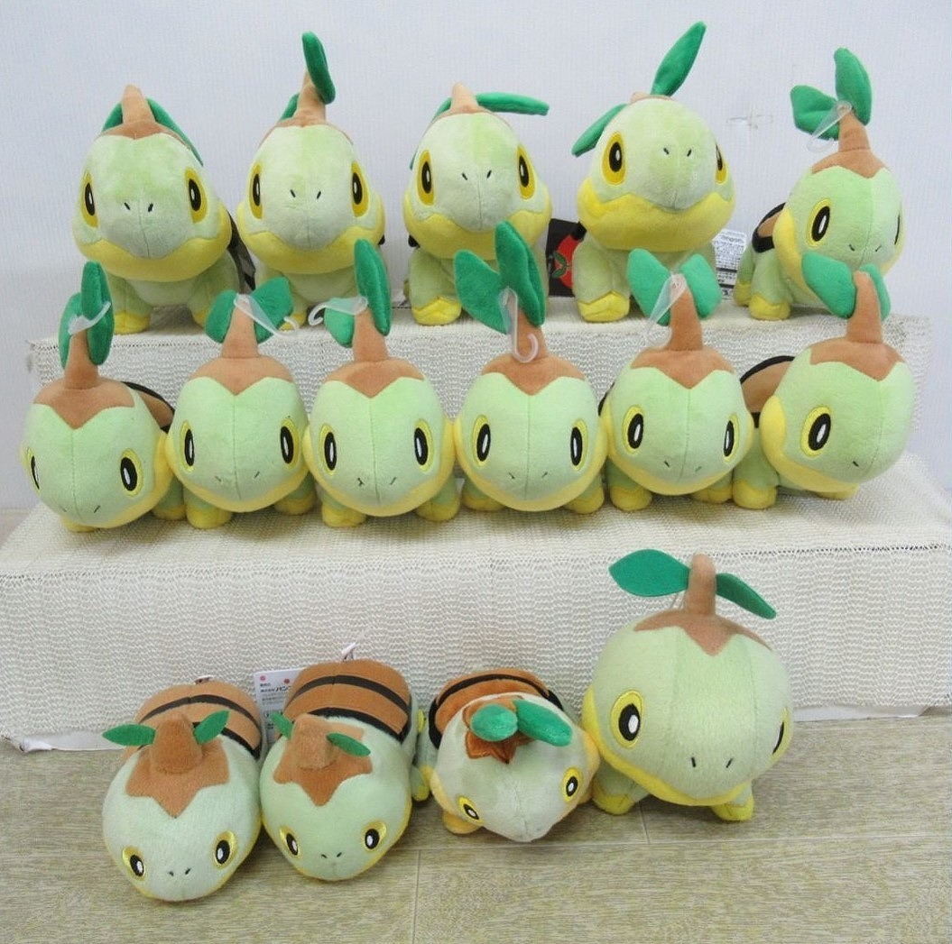 ポケモンセンター・三英貿易・アミューズメントなど様々なナエトルのぬいぐるみ