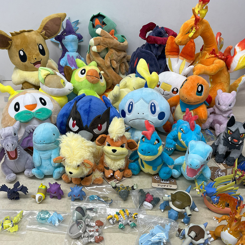 キョダイマックスのリザードンやアーマーガアなどポケセン・プライズ・タカラトミーのぬいぐるみをお譲りいただきました！